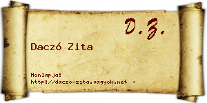 Daczó Zita névjegykártya